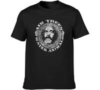 Charles Manson Atwa Charlie Manson'S Air Water Trees and Animals Rare Unisex T-Shirt Printed Tee Graphic Top Men Black Shirt(XX-Large)