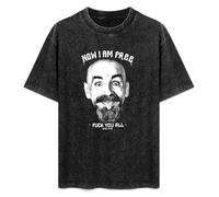 Charles Manson Fuuuuuuuck You All Blood Vintage Tattoo Fucking Murder Hippy 22 Men's T-Shirt Unisex Black Tee XXL