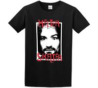Charles Manson Helter Skelter Cotton Round Neck Tee Shirt for Men(XX-Large)