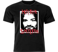 Charles Manson Helter Skelter Men's T Shirt Unisex Cotton Print Tee Shirts Black L