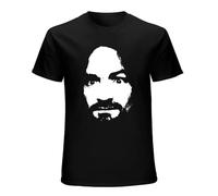 Charles Manson T-Shirt Man's Fashion Black Unisex Tees M