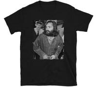 Charles Manson T-Shirt Manson Family Tshirt American Criminal Cult T Shirt Men Cotton Quality Tee Shirt Black