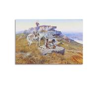 Charles Marion Russell (Her Heart Is on The Ground) Classic Famous Painting Canvas Wall Art Poster Modern Printed Stylish Photo Art Decor for Living Space 20x30inch(50x75cm)