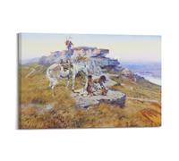 Charles Marion Russell (Her Heart Is on The Ground) Classic Famous Painting Canvas Wall Art Poster Modern Home Artworks Aesthetic Picture Print Wall Decor for Daily Use 16x24inch(40x60cm)