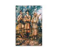 Charles Marion Russell Painter's Work《lewis And Clark And Sacagawea》printed Posters Canvas Wall Art Picture Prints Hanging Photo Idea Decor 20x30inch(50x75cm)