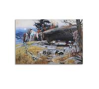 Charles Marion Russell Painter's Work《Man's Weapons Are Useless When Nature Goes Armed》Posters Home Decor Wall Art Hanging Picture Print Bedroom Decorative Room Aesthetic 20x30inch(50x75cm)