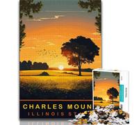 Charles Mound Jigsaw Puzzles for Adults 1000 Piece,for Educational Game Challenge Toy for Is Ideal As A Gift for The Whole Family 38x52cm