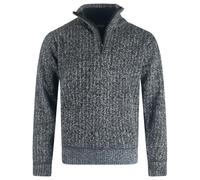 Charles Norton Quarter Zip Sweater Jumper Pullover Funnel Neck Collar Lined Knitted Mens Mid Grey M-XXL (UK, Alpha, L, Regular, Regular, Mid Grey)