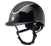 Charles Owen 2025 Kylo Standard Peak Riding Helmet With MIPS - Black Gloss Rose Gold
