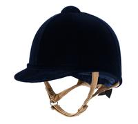 Charles Owen Fian Velvet Riding Hat - Horse Riding Hats - Navy - Size: Hat 59cm