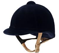 Charles Owen Hampton ROUND FIT Riding Hat - Navy Blue 7