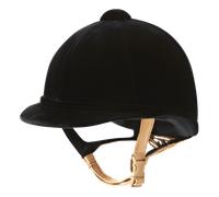 Charles Owen Hampton Velvet Riding Hat - Horse Riding Hats - Black - Size: Hat 55cm