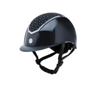 Charles Owen Kylo Crystal Riding Helmet - Navy Gloss/Silver Helmet Size - 52-55cm