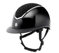 Charles Owen Kylo Crystal Wide Peak Riding Hat - Horse Riding Hats - Black - Size: Small