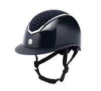 Charles Owen Kylo Crystal Wide Peak Riding Hat - Horse Riding Hats - Navy - Size: Small