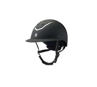 Charles Owen Kylo WIDE Peak Riding Hat - Black Matte/Silver