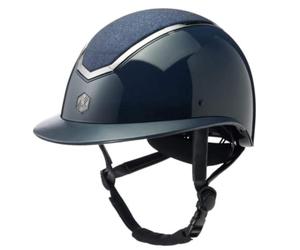 Charles Owen Kylo Wide Peak Riding Helmet - Navy Gloss/Pewter