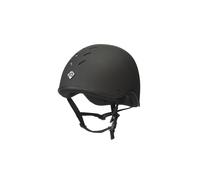 Charles Owen Young Riders Ventilated ROUND Jockey Skull - Black: 2.5