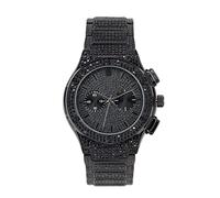 Charles Raymond Big Bling Watch Inspired by Hip Hop - Men's Iced Out Timepiece- Diamond Rhinestones on Blast - ST10311, black metal, Hip Hop, Blinged Out, Iced Out, Luxury Dress Watch