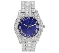 Charles Raymond Bling-ed Out Round Metal Men's Colour on Blast Watch with Diamond Time Indicators - Ice on Fire!!! - ST10327DxxS