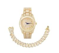 Charles Raymond Silver Bling'ed Out Mens Watches on Blast w/Zig Zag Bling'ed Out Necklace & Bracelet Sets - New Cuban Z Links w/3 Row Diamonds on Each Side - ST102SSeries, Metal, Rhinestone