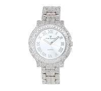 CHARLES RAYMOND Women's Luxury Crystal Diamonds Iced Out Watch, a True Testament to blinged-Out Beauty and Timeless Glamour, L0504LA Classic-SLV, L0504LA Classic-SLV