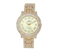 CHARLES RAYMOND Women's Luxury Crystal Diamonds Iced Out Watch, a True Testament to blinged-Out Beauty and Timeless Glamour, L0504LA Classic-GLD, L0504LA Classic-GLD