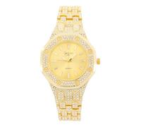 Charles Raymond Women's Luxury Crystal Iced Out Diamonds Watch, a True Testament to blinged-Out Beauty and Timeless Glamour - L0504 LA, ST10528 Gold Gold