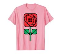Charles Rennie Mackintosh Arts & Crafts Style Rose T-Shirt, Men, Pink, Medium