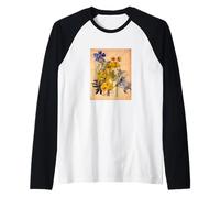 Charles Rennie Mackintosh Flowers Raglan Baseball Tee
