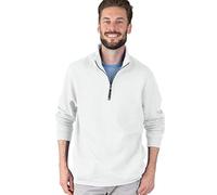 Charles River Apparel Men's Crosswind Quarter Zip Sweatshirt (Regular & Big-Tall Sizes), White, Large