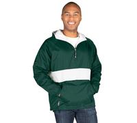 Charles River Apparel Wind & Water-Resistant Pullover Rain Jacket (Reg/Ext Sizes) - green - XL