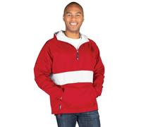 Charles River Apparel Wind & Water-Resistant Pullover Rain Jacket (Reg/Ext Sizes) - red - XXXL
