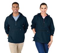 Charles River Apparel Women's Pack Water Resistant Pullover Reg/Ext Sizes Windbreaker Jacket, Navy, M UK