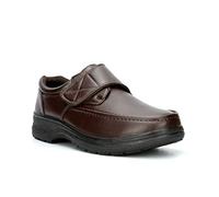 Charles Southwell Mens Touch Fastening Shoes Mens Casual Shoes Mens Lightweight Shoes Mens Work Shoes Mens Comfort Shoes Black/Tan/Brown 10 UK