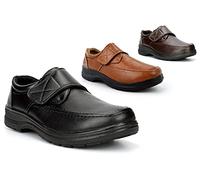 Charles Southwell Mens Touch Fastening Shoes Mens Lightweight Shoes Mens Casual Shoes Mens Work Shoes Mens Comfort Shoes Black/Tan/Brown 10 UK