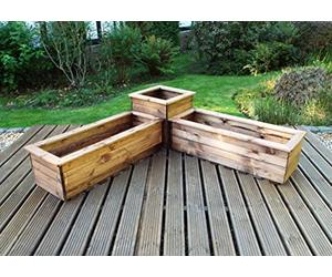 Charles Taylor 3 Piece Wooden veg trough planter set.