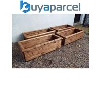 Charles Taylor 4 x Wooden Raised Planter Beds Pots Large Troughs