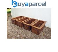 Charles Taylor 4 x Wooden Raised Planter Beds Pots Medium Troughs