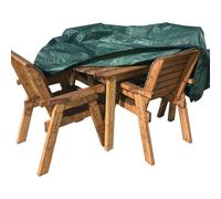 Charles Taylor Deluxe Fitted Four Seater Square Table Set Cover - Fully Assembled in Green Charles Taylor Green