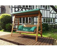 Dorset Three Seater Swing Green Charles Taylor Trading Brown One Size