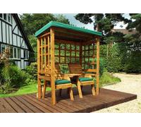 Charles Taylor Twin Seat Arbour with Cover, Green
