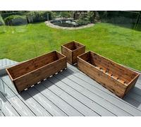 Charles Taylor Multi Pack Of 2 - Berwick Corner Wooden Planter Set - Fully Assembled