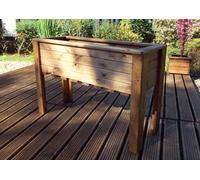 Charles Taylor Multi Pack Of 2 - Large Wiltshire (Raised) Trough - Redwood - L47.5 X W109 X H72 - Minimal Assembly Required