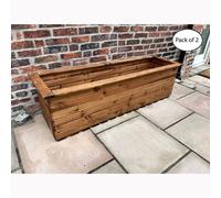 Charles Taylor Multi Pack of 2 - The Willoughby Extra Large Sleeper Trough - Wood in Light Brown Charles Taylor Light Brown