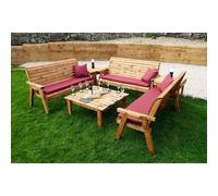 Charles Taylor Nine Seater Balmoral Deluxe Garden Furniture Set - Fully Assembled in Light Brown Charles Taylor Light Brown