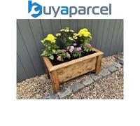 Charles Taylor Prestbury Wooden Raised Rectangular Large Trough Planter Pot