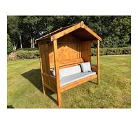 Charles Taylor Three Seater Imperial Arbour - L80 x W183 x H194 cm in Light Brown Charles Taylor Light Brown