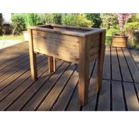 Charles Taylor Trading 1Pc Medium Wiltshire (Raised) Trough Set - Redwood - L41 X W83 X H72 Cm - Minimal Assembly Required