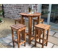 Charles Taylor Trading Alfresco Bar Set Four Seater - L170 X W170 X H110 - Redwood - Fully Assembled